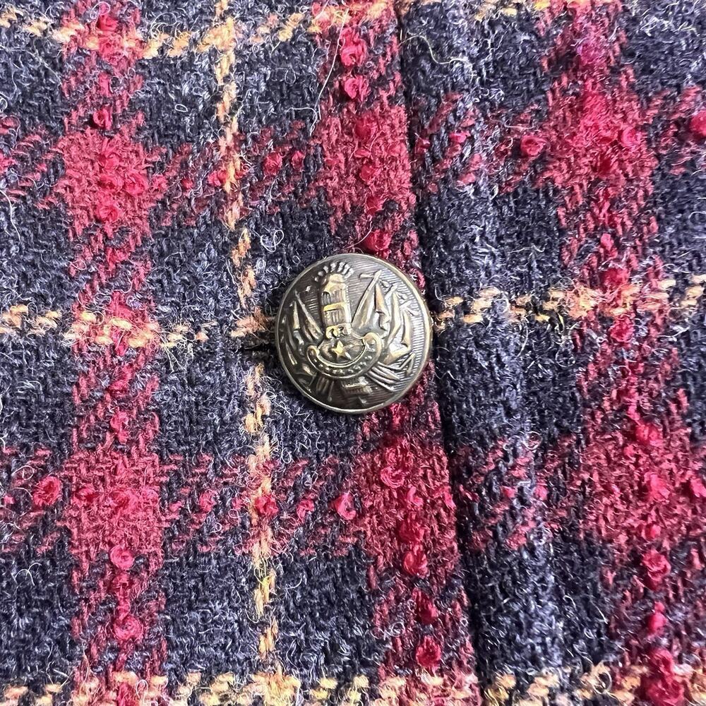 Vintage Clifford & Wills Wool Plaid Blazer Jacket Womens Size 12 Y2K Preppy 90s - Picture 2 of 10